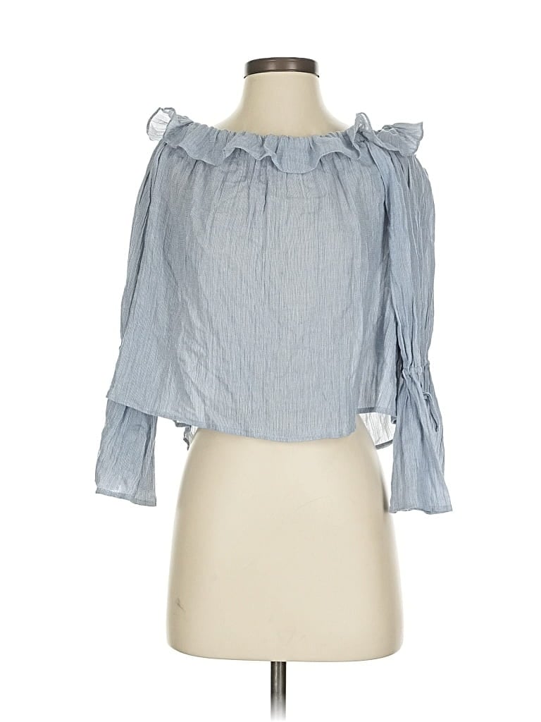 Click to view more detailed imagery on our partner's website Pre-owned Club Monaco 3/4 Sleeve Blouse In Blue