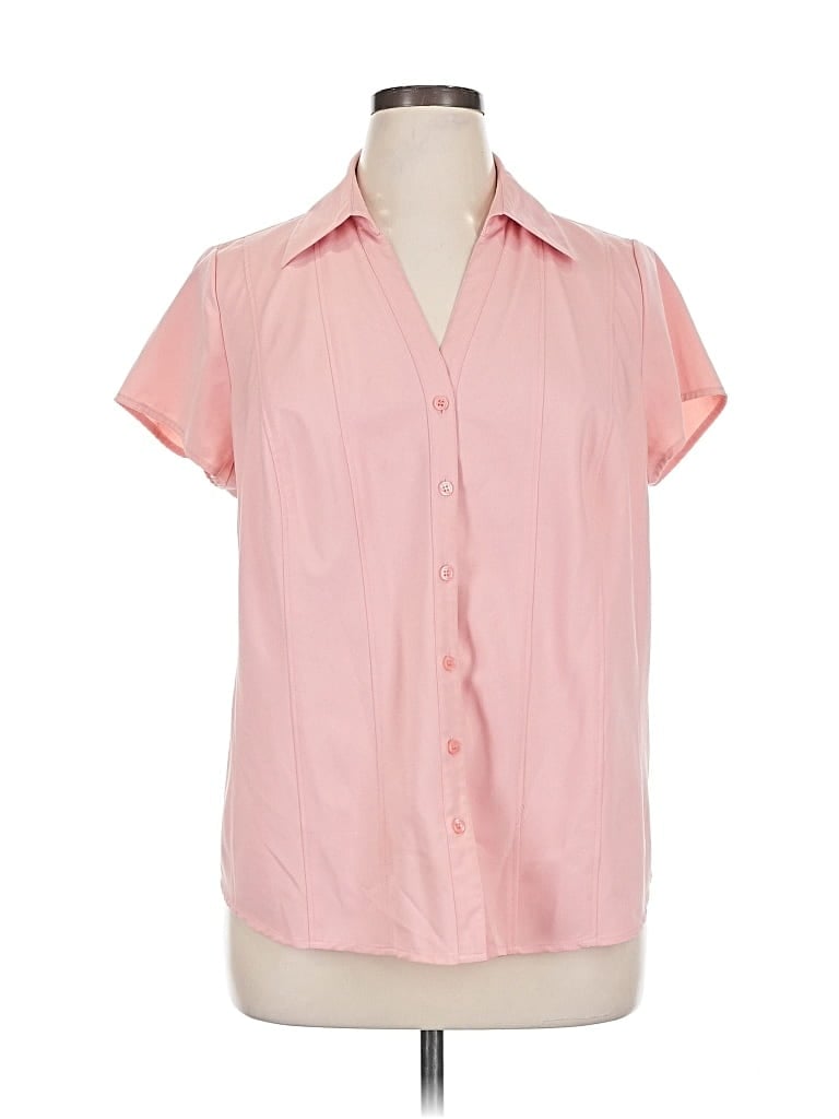 Pre-owned Style & Co Short Sleeve Blouse In Pink