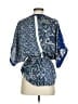 MICHAEL Michael Kors 100% Polyester Blue Kimono Size 2 - photo 2