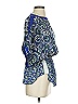 MICHAEL Michael Kors 100% Polyester Blue Kimono Size 2 - photo 4