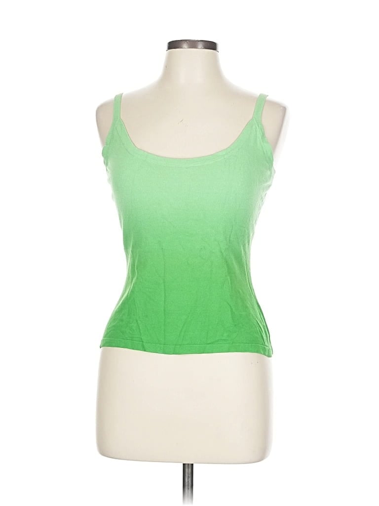 Pre-owned Inc International Concepts Tank Top Green Strapless Neckline Tops