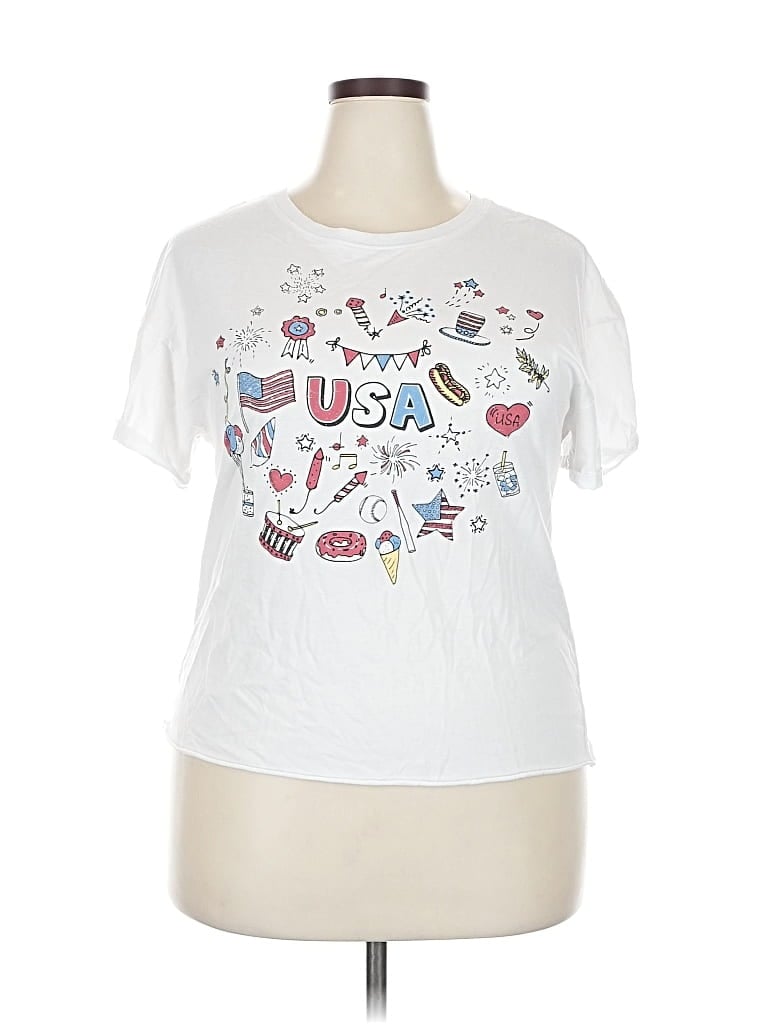 Pre-owned Modern Lux Short Sleeve T-shirt In White