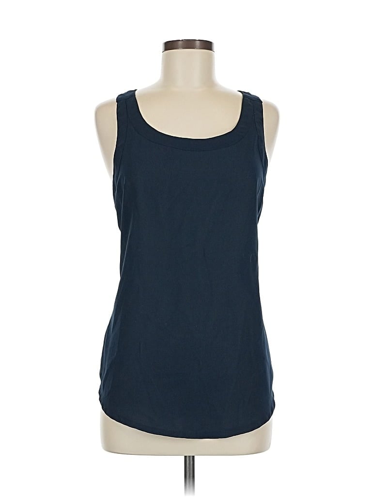 Pre-owned Japna Sleeveless Top Blue Scoop Neck Tops
