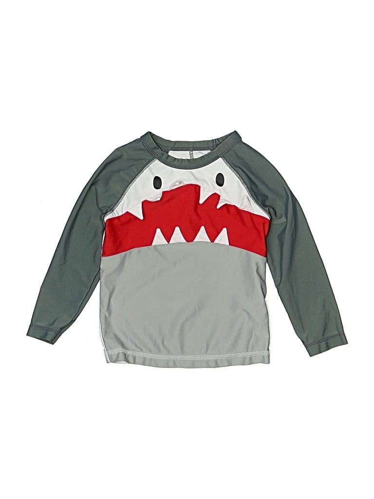 Pre-owned Baby Gap Kids' Rash Guard In Gray
