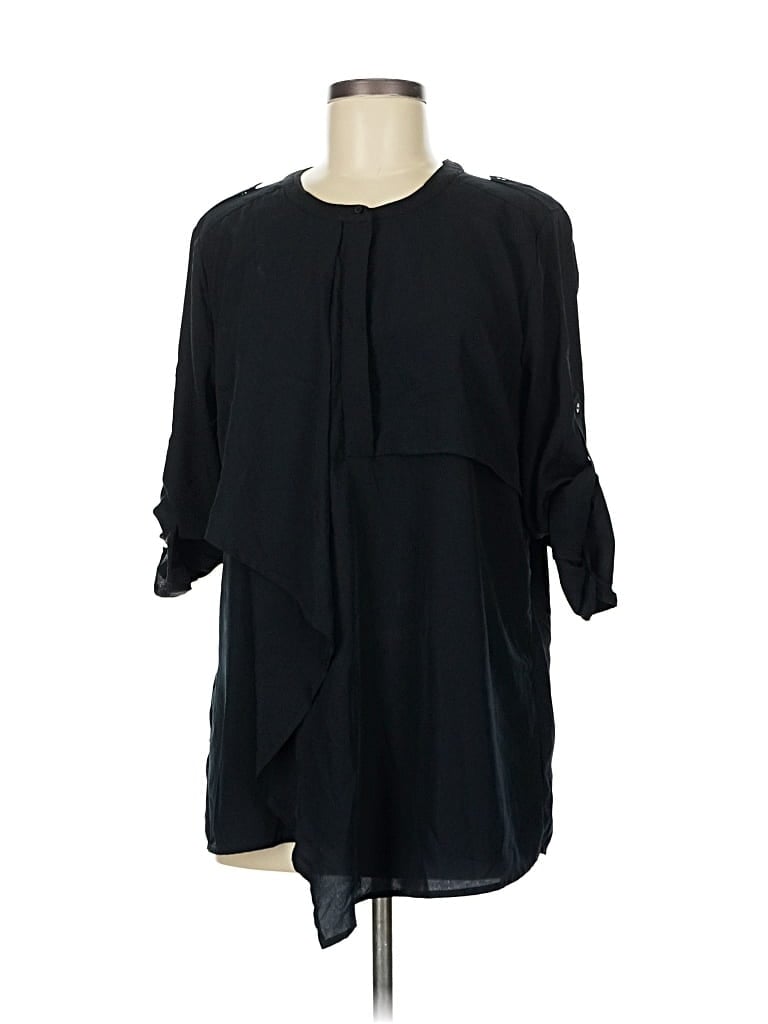 NINE WEST Pre-owned 3/4 Sleeve Blouse In Black