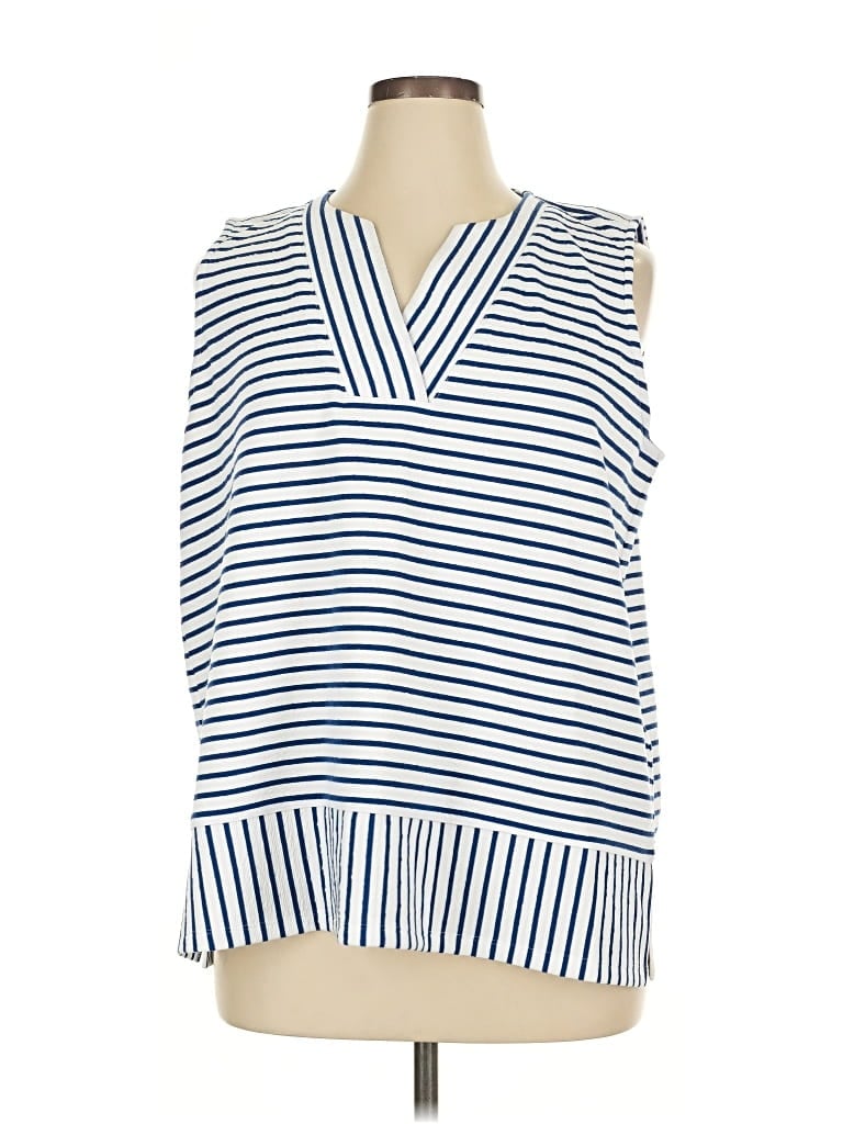 Pre-owned Jones New York Sleeveless Blouse In Blue