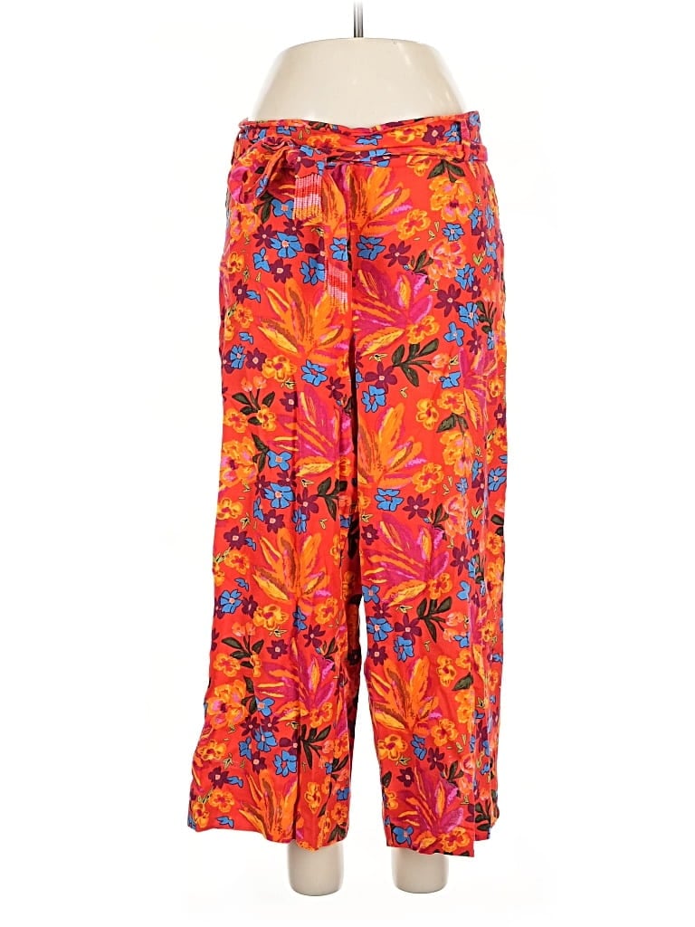 Pre-owned Maison D' Amelie Linen Pants In Orange