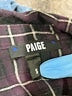 Paige 100% Cotton Plaid Black Long Sleeve Button-Down Shirt Size S - photo 6