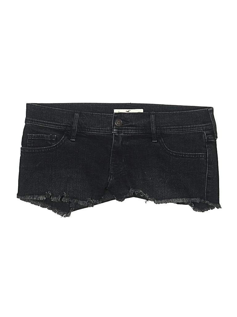 Pre-owned Hollister Denim Shorts In Black