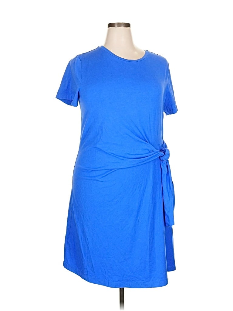 Pre-owned Ann Taylor Loft Casual Dress In Blue