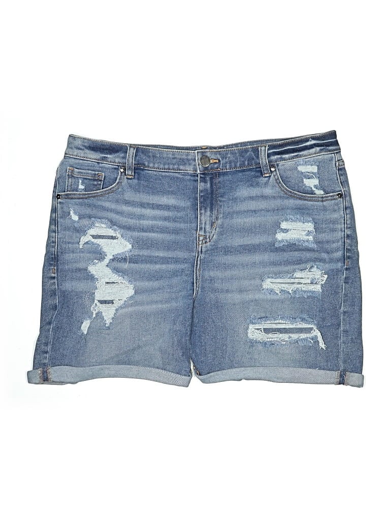 Pre-owned Lane Bryant Denim Shorts In Blue