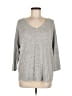 retrology Gray 3/4 Sleeve Top Size L - photo 1