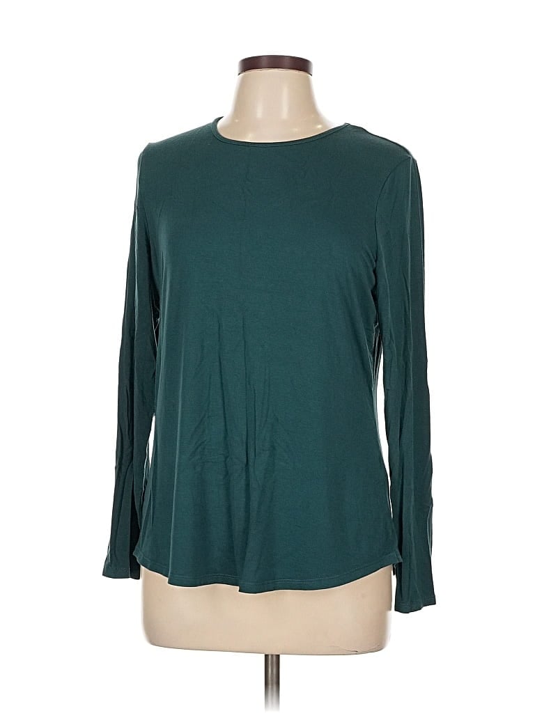 Pre-owned Chico's 3/4 Sleeve T-shirt In Blue