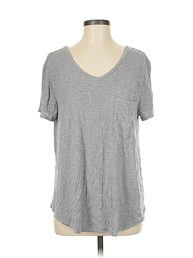 Pre-owned Grace & Lace Short Sleeve T-shirt In Gray