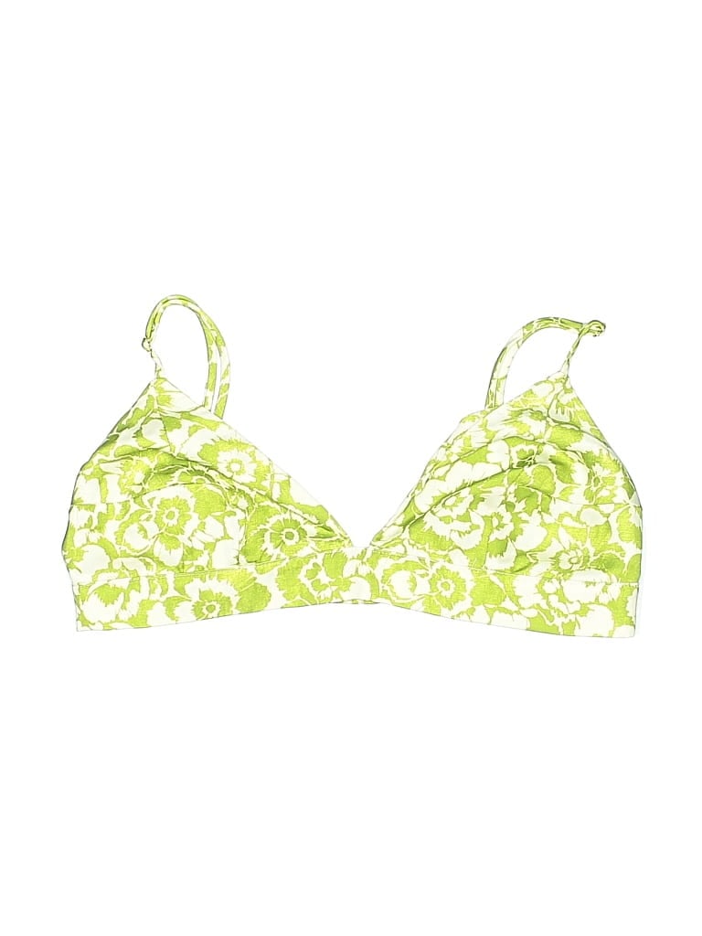 Pre-owned Resa Swimsuit Top Green Paisley Pattern Swimwear