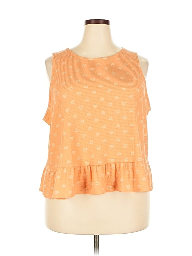 Torrid Sleeveless Top Orange Halter Neckline Tops