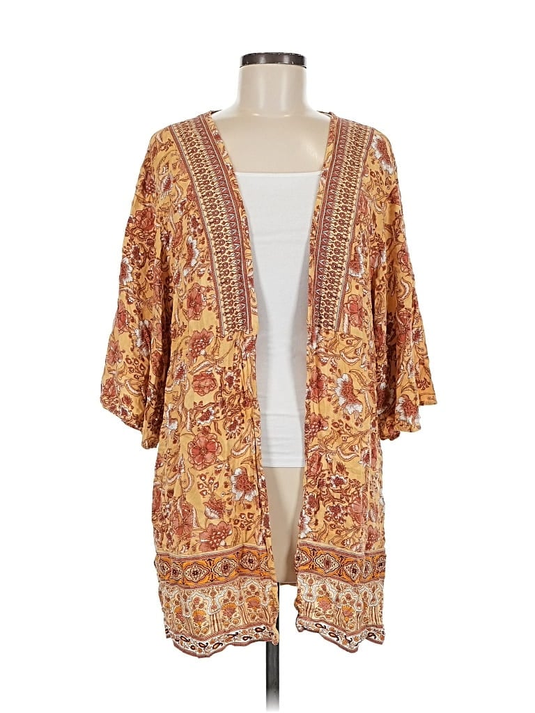 Pre-owned Knox Rose Kimono In Brown