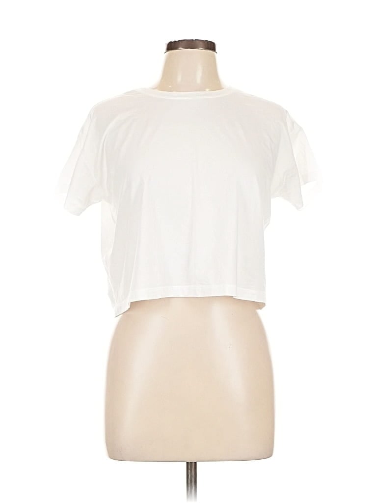 Pre-owned Lululemon Athletica Short Sleeve T-shirt In White