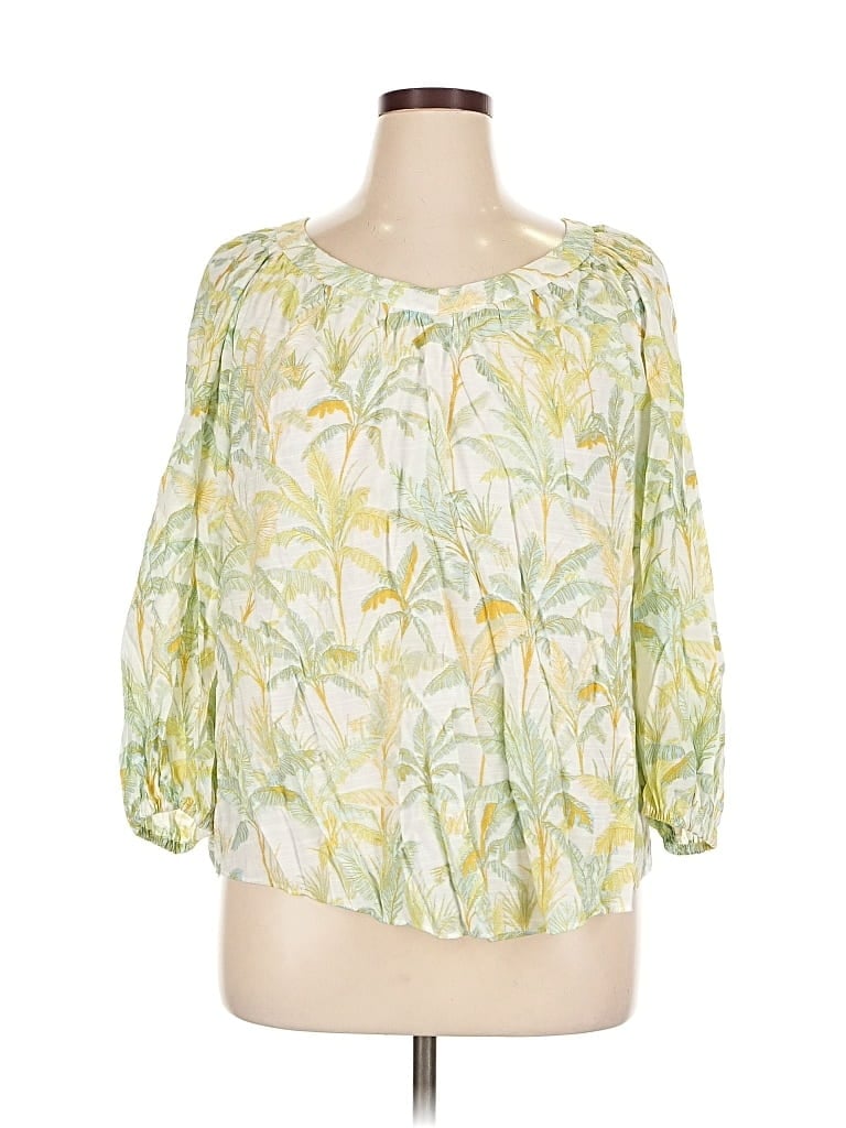 Pre-owned Lc Lauren Conrad 3/4 Sleeve Blouse In Green