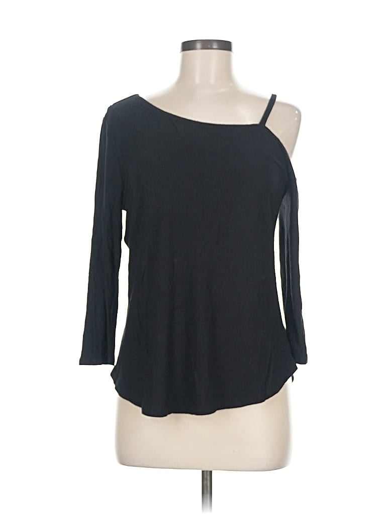 Pre-owned Soho Jeans New York & Company 3/4 Sleeve Top In Black