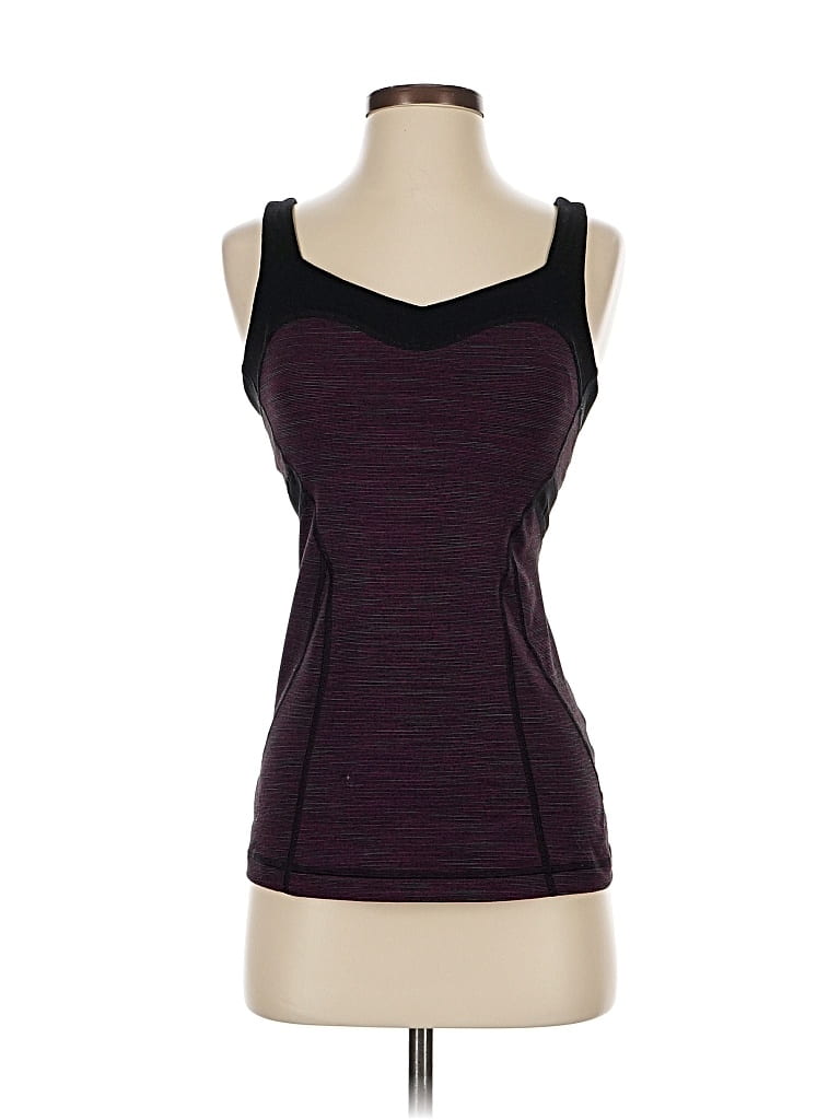 Pre-owned Zella Tank Top Purple Strapless Neckline Tops