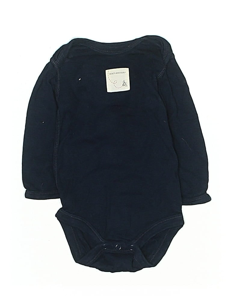 Pre-owned Burt's Bees Baby Babies' Long Sleeve Onesie In Blue