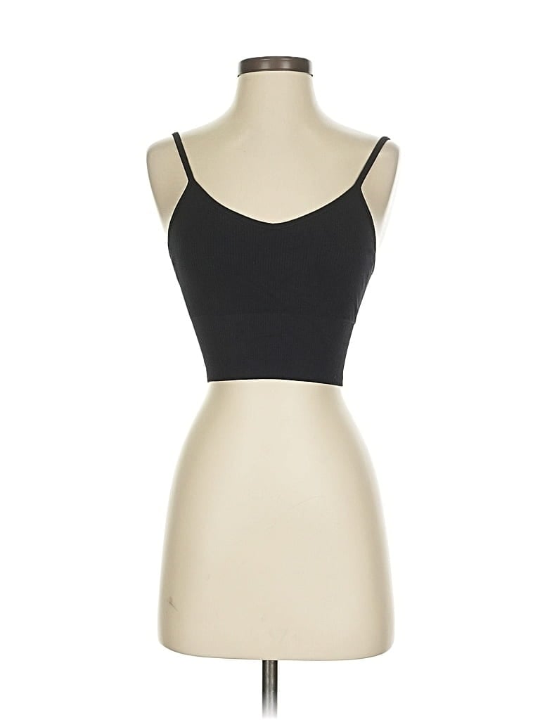 Pre-owned Z By Zella Tank Top Black Strapless Neckline Tops