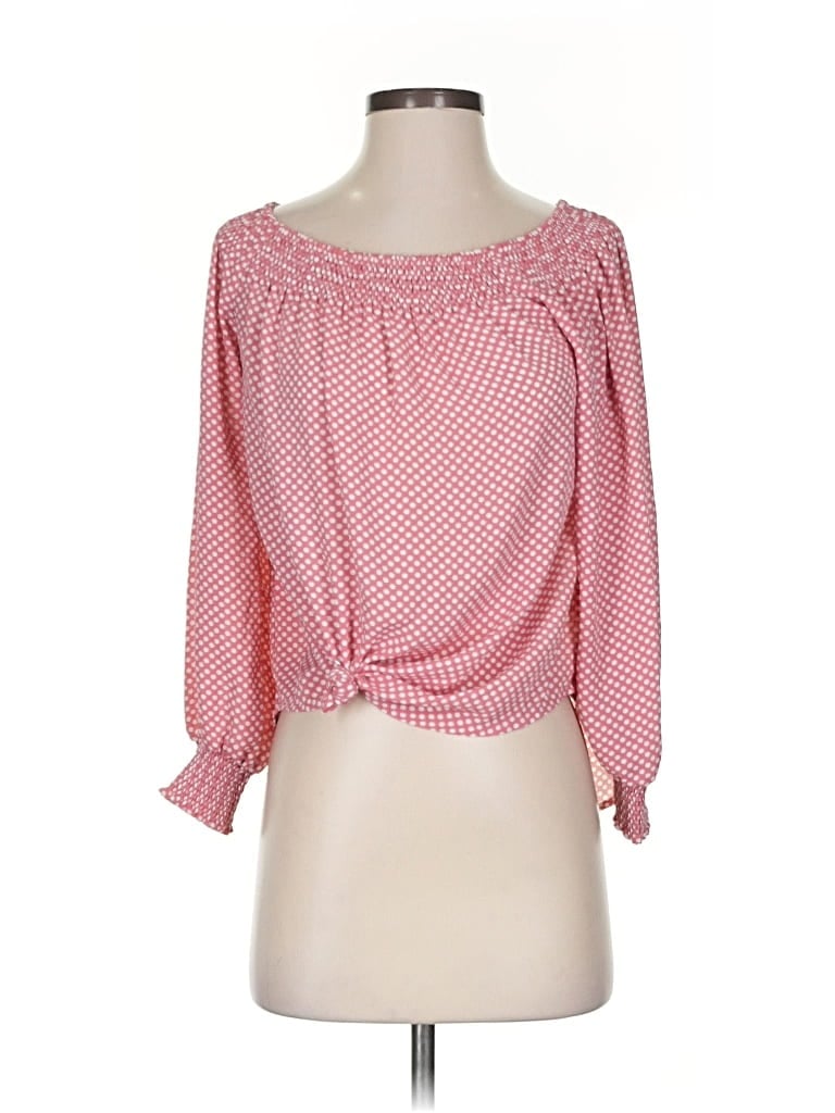Pre-owned Express Outlet 3/4 Sleeve Blouse In Pink
