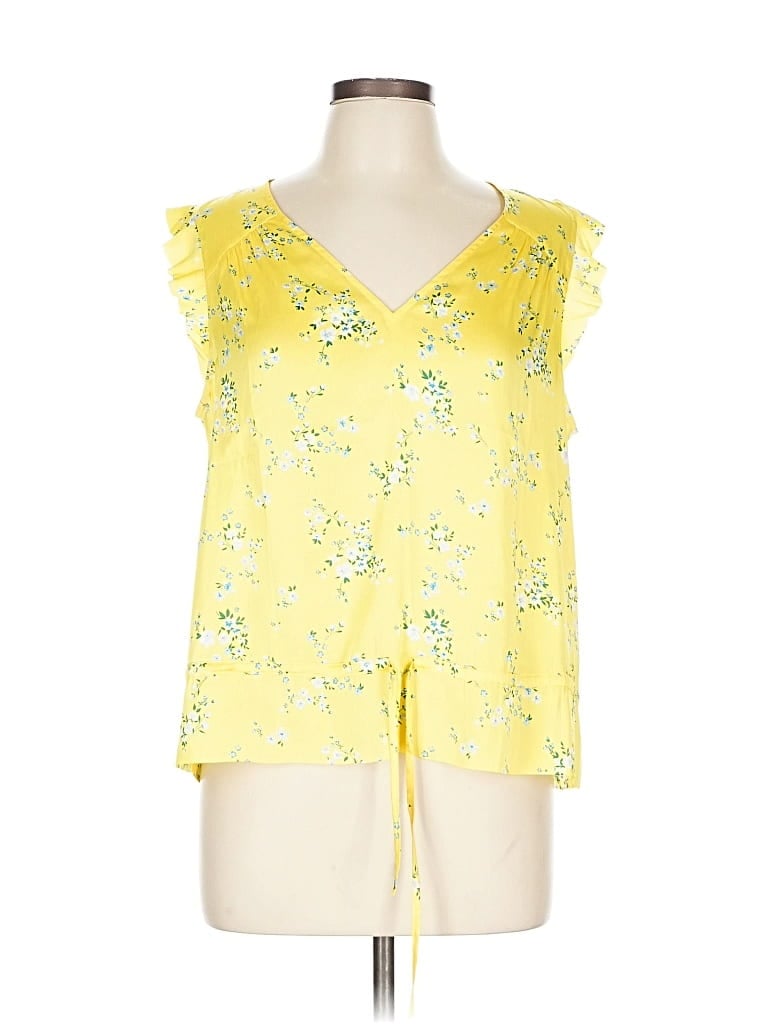 Banana Republic Sleeveless T-shirt In Yellow