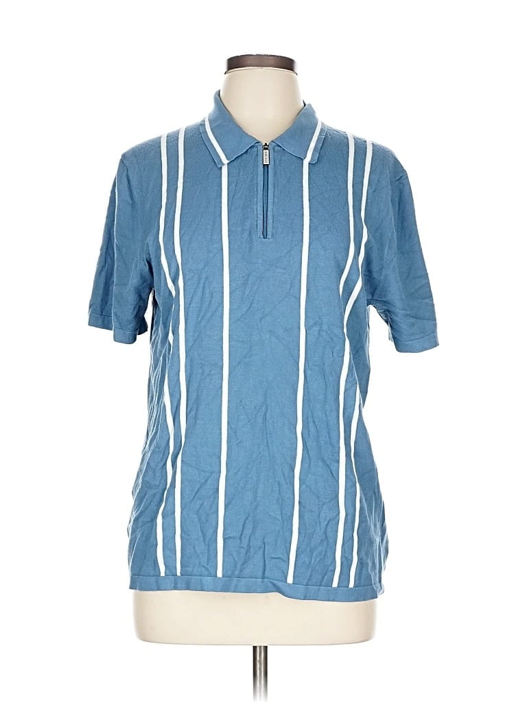 Click to view more detailed imagery on our partner's website Pre-owned Perry Ellis Short Sleeve Polo Shirt In Blue