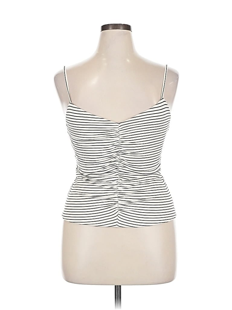 Pre-owned Mng Sleeveless Top Ivory Sweetheart Neckline Tops In White