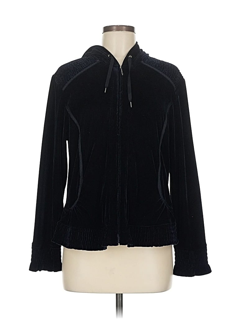 Pre-owned Coldwater Creek Zip Up Hoodie In Blue