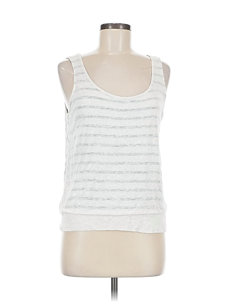 Pre-owned Olivia Moon Tank Top White Halter Neckline Tops