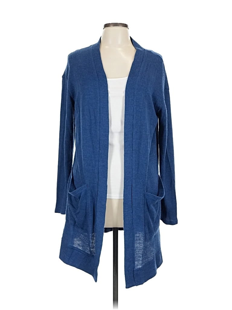 Pre-owned Tickled Teal Cardigan Sweater In Blue