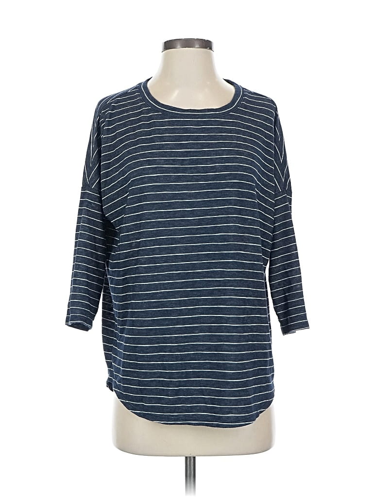 Pre-owned Ann Taylor Loft 3/4 Sleeve T-shirt In Blue