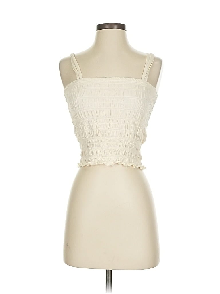 Pre-owned Comune Sleeveless Top Ivory Strapless Neckline Tops In White