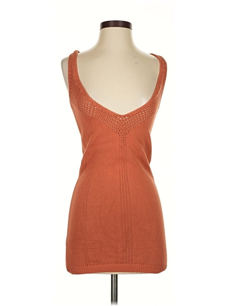 Pre-owned Intimately By Free People Tank Top Orange Plunge Neckline Tops
