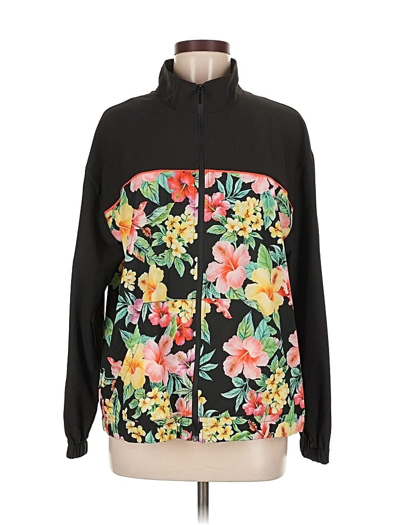 Pre-owned Boston Proper Zip Up Hoodie In Black