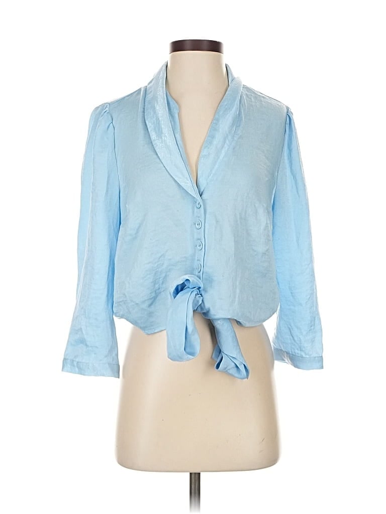 Click to view more detailed imagery on our partner's website Pre-owned Laundry By Shelli Segal 3/4 Sleeve Blouse In Blue