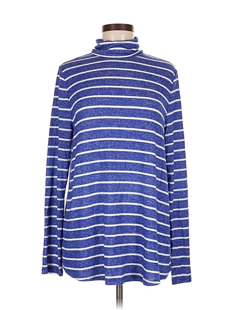 LANE BRYANT Pre-owned Long Sleeve Turtleneck In Blue