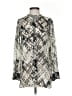 Vince. Animal Print Silver Long Sleeve Blouse Size 2 - photo 1