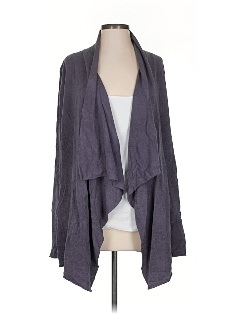Pre-owned Barefoot Dreams Cozychic Lite Cardigan Sweater In Gray