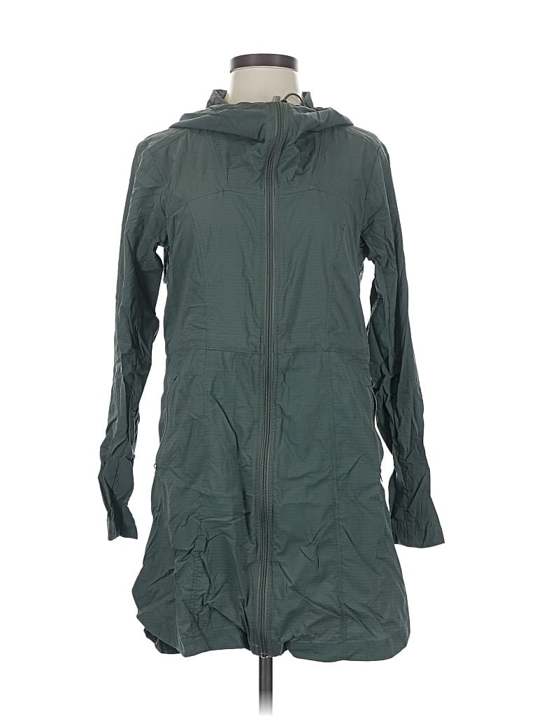 Pre-owned Athleta Raincoat In Green