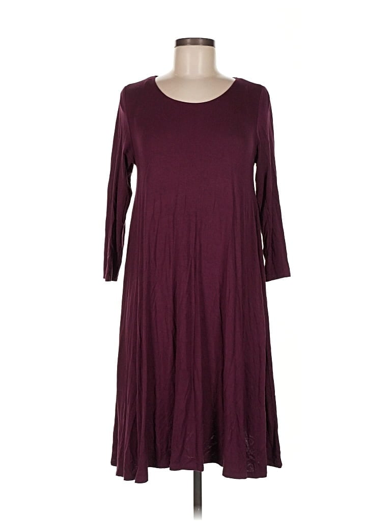JOAN VASS NEW YORK Pre-owned Casual Dress In Burgundy