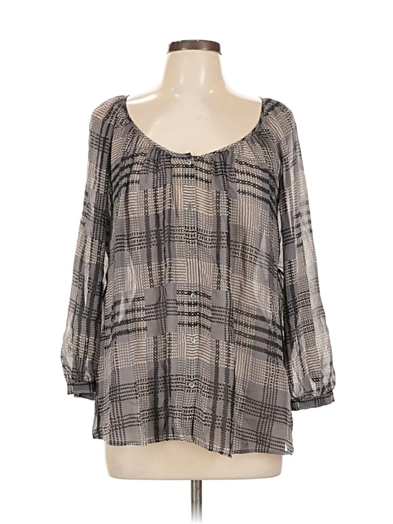 Click to view more detailed imagery on our partner's website Pre-owned Joie 3/4 Sleeve Blouse In Gray