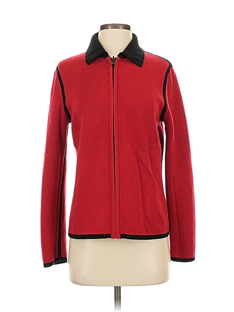 PENDLETON Pre-owned Wool Cardigan Sweater In Red