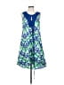Miss Sixty 100% Polyester Graphic Blue Cocktail Dress Size 4 - photo 1