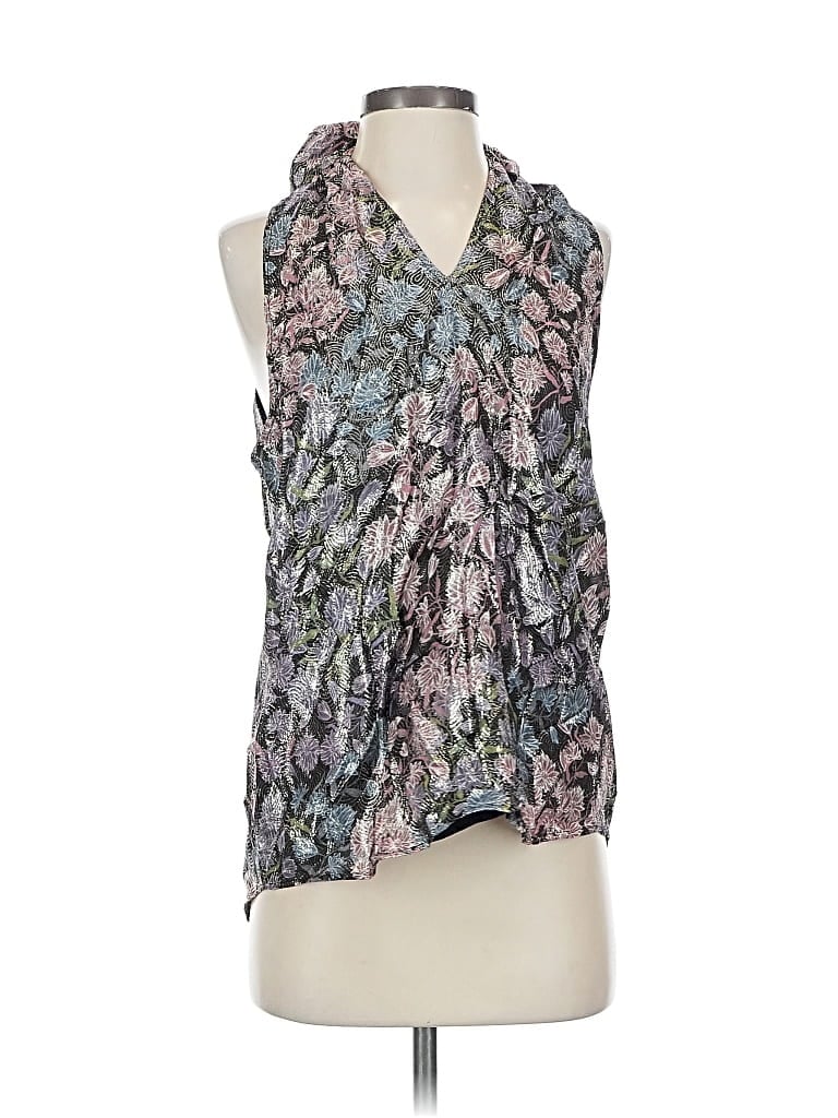 Pre-owned J.crew Collection Sleeveless Blouse In Gray