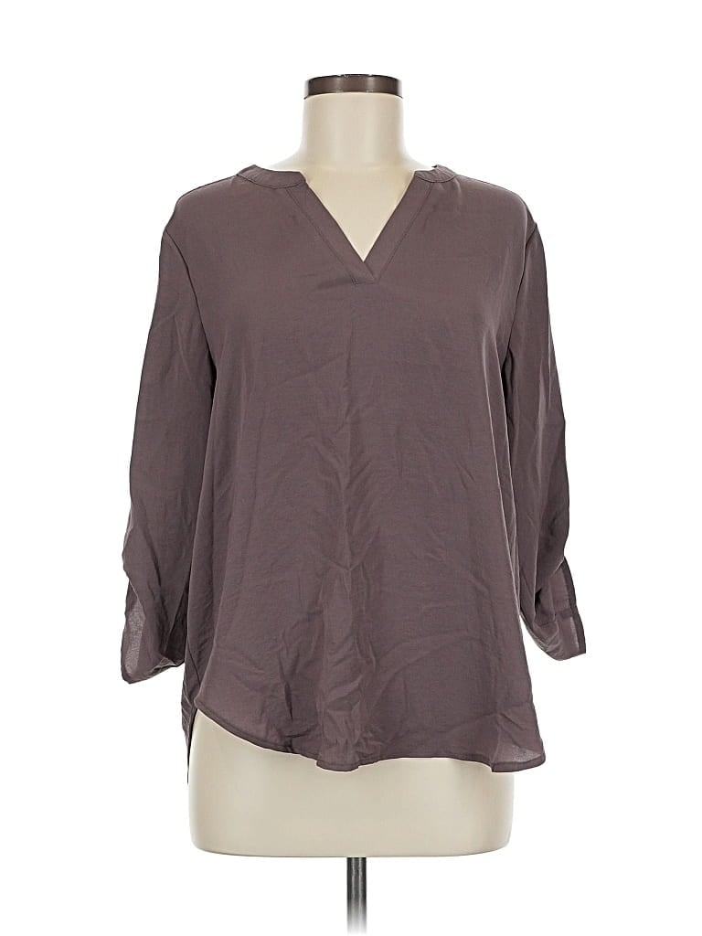 Pre-owned Maurices 3/4 Sleeve Blouse In Gray