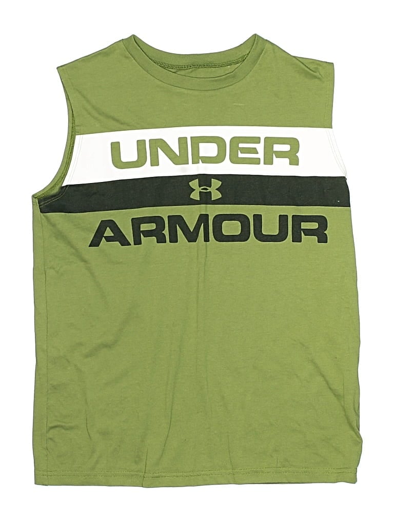 Pre-owned Under Armour Kids' Sleeveless T-shirt In Green